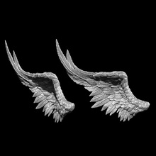 angel wings - print ready 3d model art bird fly jesus wing cupid sculptures christ cherub angelic feather statuette angels winged dove archangel heaven seraphim 3d print model - Mito3D