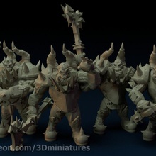 ork savaşçılar Warhammer orkboyz orcwarriors İronjawz 3d print model - Mito3D