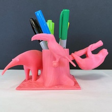 rainforest pen holder v3 toys & games animal wildlife penholder sloth anteater tucan 3d print model - Mito3D