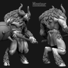 adorabull demon devil monster bull evil horns mace minotaur labyrinth d&d pathfinder 3d print model - Mito3D