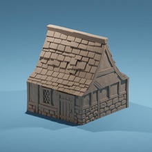 city oxwell - house sample dragons dungeons mini rpg miniature tabletop 28mm dnd shack 3d print model - Mito3D