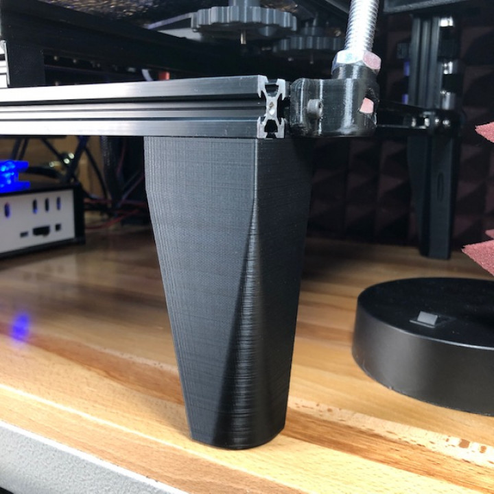 corner leg 2020 extrusion - 120mm elegant foot stand 3D print model - Mito3D