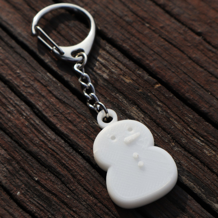 chrismas snowman keychain xmas 3D print model - Mito3D