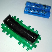 polypanel 18650 battery holder 2 squares polypanels 3d print model - Mito3D