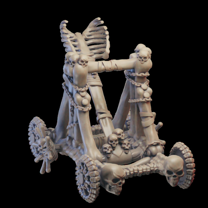 bone catapult store undead warhammer miniature tabletop wargame siege 3D print model - Mito3D