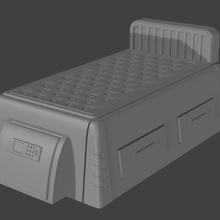 hinchar cama miniaturas terreno caer mesa juego guerra yermo 3d print model - Mito3D