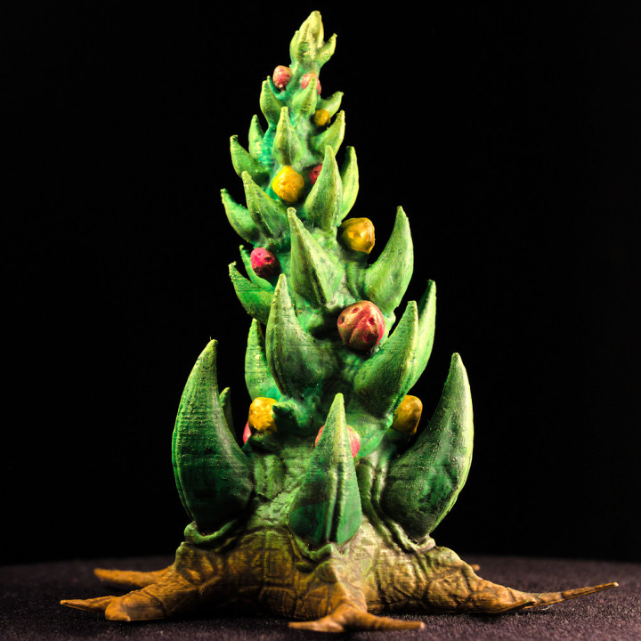 table plante orkish xmas tree extraterrestre végétation 29 Noël 40k décoration fantaisie cadeau terrain miniature plantes mixeur arbre 28mm jeu donjons dragons 3D print model - Mito3D