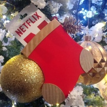 Noel çizme hediye kart Kutu dekorasyon süs ağaç Navidad Amazon netflix Regalo Tarjeta 3d print model - Mito3D