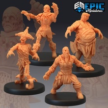 zombie villager set undead town people walking dead blacksmith fantasy gothic horror knight medieval monster rpg enemy dnd jester butcher 3d print model - Mito3D