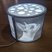 modular lithophane usb lamp gift decor 3d print model - Mito3D