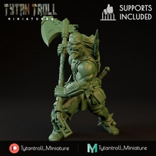 axe barbarian professionally pre-supported creature fantasy miniatures minis dnd presupported 3d print model - Mito3D