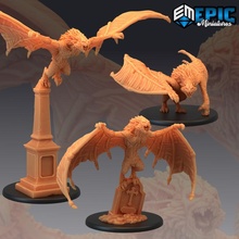 giant bat set blood monster flying animal vampire creature collection fantasy gothic horror medieval rpg enemy tabletop dungeon dnd pathfinder 3d print model - Mito3D