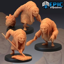 hunchback set monstrosity caretaker collection fantasy gothic horror medieval monster rpg warhammer sla enemy castle tabletop dungeon dnd pathfinder 3d print model - Mito3D