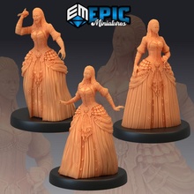vampire lady set victorian female undead collection fantasy gothic horror medieval monster rpg warhammer enemy tabletop dungeon dnd pathfinder npc 3d print model - Mito3D