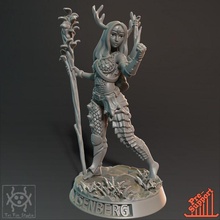 adventurer - eshal isenberg store arrow dungeons female girl party roleplay rpg warhammer woman miniature staff bow dungeonsanddragons tabletop d&d druid ageofsigmar scalearmor 3d print model - Mito3D