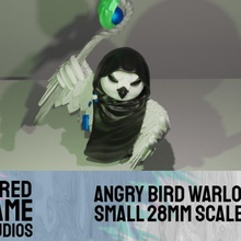 colère oiseau démoniste mignonne sorcier mage oiseaux 3d print model - Mito3D