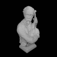charles carpeaux kimbell art museum eua scan busto homem música violino paris francês texas músico terracota fortworth 3d print model - Mito3D