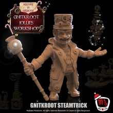 Gnitkroot steamtrick Boss pre supported modular Steampunk Miniatur Gnom Minis Mojibake 3d print model - Mito3D