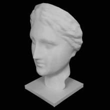 bronze head woman goddess british museum london scan 3d print model - Mito3D