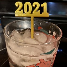 2021 party picks swizzle sticks cocktail graduation year 3d print model - Mito3D