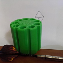 dardo contención célula soporte envase metal lanzamiento dardos platic cilindro 3d print model - Mito3D