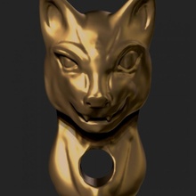 gato fracasso egípcio catkey busto sorriso 3d print model - Mito3D