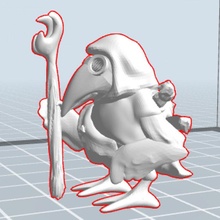 cuervo brujo personaje mesa dnd Kenku humilde 3d print model - Mito3D