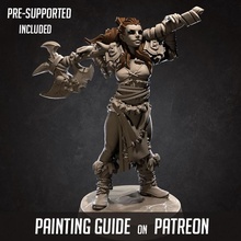 irya barbarian store female warrior woman boardgame tabletop amazon d&d dnd 3d print model - Mito3D