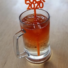 swizzle sticker stirrer 2020 21 years eve party stick cocktail year 3d print model - Mito3D