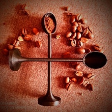 coffee spoon italian maker espresso 2in1 3d print model - Mito3D