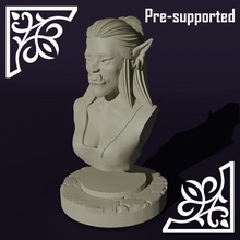 female orc bust store fantasy warrior miniature minis d&d 3d print model - Mito3D