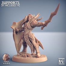sylvan knight - modular male store dragons dungeons elf fantasy mini rpg miniature tabletop supports wargame elven dnd ttrpg artisan guild alfar presupported supported 3d print model - Mito3D