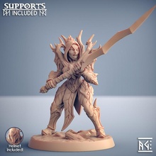 sylvan knight - modular lady store dragons dungeons elf fantasy mini rpg miniature tabletop supports wargame elven dnd ttrpg artisan guild alfar presupported supported 3d print model - Mito3D