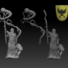 wizard human rpg warhammer mage dungeonsanddragons tabletop sorceror oathmark 3d print model - Mito3D