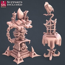 mago oscuro accesorios decoración fantasía mesa juegos guerra jaula altar Calabozos Dragones 3d print model - Mito3D