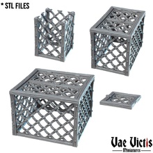 cages dark fantasy rpg tabletop torture prison prisoner 3d print model - Mito3D