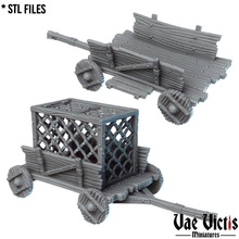 cart cage fantasy rpg transport wood tabletop dnd prison prisoner 3d print model - Mito3D