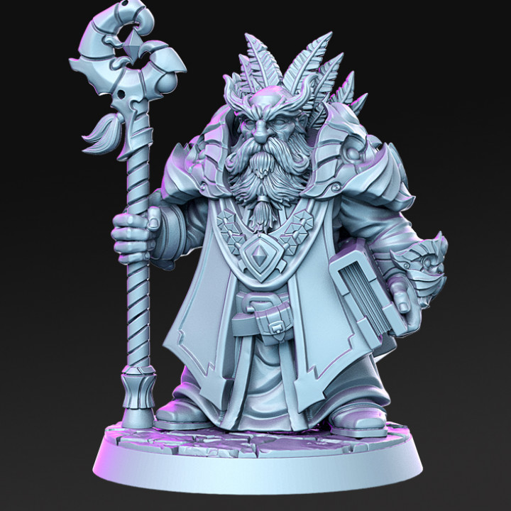 draloth anão druida 32mm dnd loja rpg rnestudio 3D print model - Mito3D