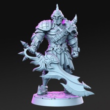 kalkhan - human knight 32mm dnd man male rnestudio 3d print model - Mito3D