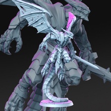 veltrax- dragon knight - 32mm dnd rnestudio 3d print model - Mito3D