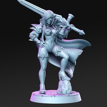 Zeera elf 32mm dnd kadın kız kılıç Kadın rnestudio 3d print model - Mito3D
