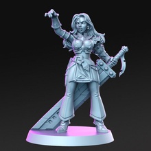 margie - female wizard- 32mm dnd 3d print model - Mito3D