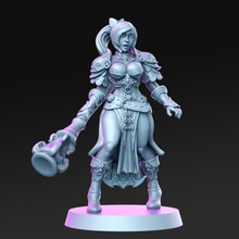 ruby - female wizard 32mm dnd girl woman rnestudio 3d print model - Mito3D