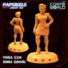 fkmsa Operation Manager Donna Gumaru weiblich Miniatur passen Cyberpunk Agent corpo exec Kopierung 3d print model - Mito3D