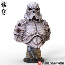 monstre chasse trophée géant 39 buste guerres étoiles Mort vivant stormtrooper goyo goyoworks 3d print model - Mito3D