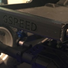 rear bumper - rail protection gspeed v3 chassis 3d print model - Mito3D