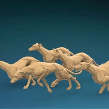 gigante caccia cani fantasia tavolo gioco guerra 3d print model - Mito3D