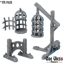 cages gibbet pillory dark fantasy rpg cage tabletop torture dnd prison 3d print model - Mito3D