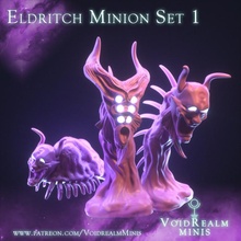 eldritch larvae minion set horror mask monster cosmic creepy strange dnd oni pathfinder bizarre 5e larva 3d print model - Mito3D
