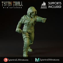 bandit pointing cudgel professionally pre-supported fantasy miniatures 3dprinting evil dnd brigand thug presupported badguy menacing 3d print model - Mito3D